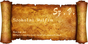 Szokolai Vulfia névjegykártya